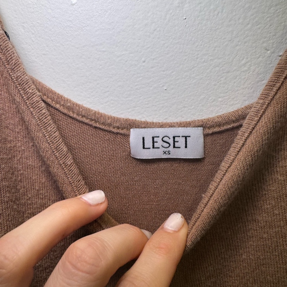 LESET brown lauren Midi brown dress size Xs - Picture 10 of 11